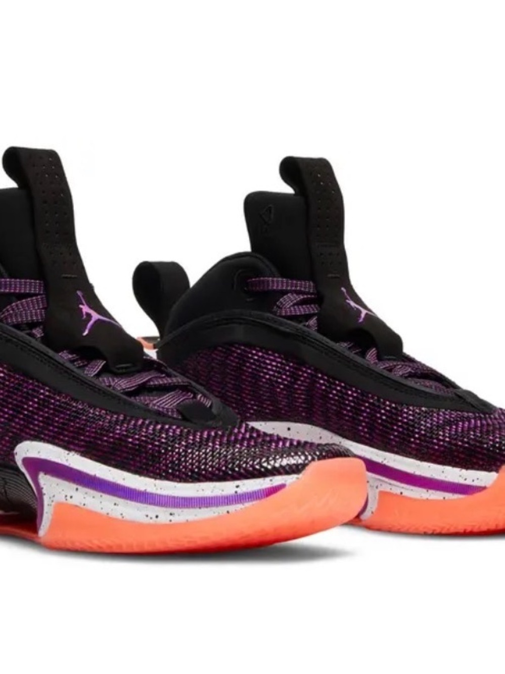 Air Jordan 36 ‘First light’ 11.5 Purple Knit Basketball Shoes with Orange Sole